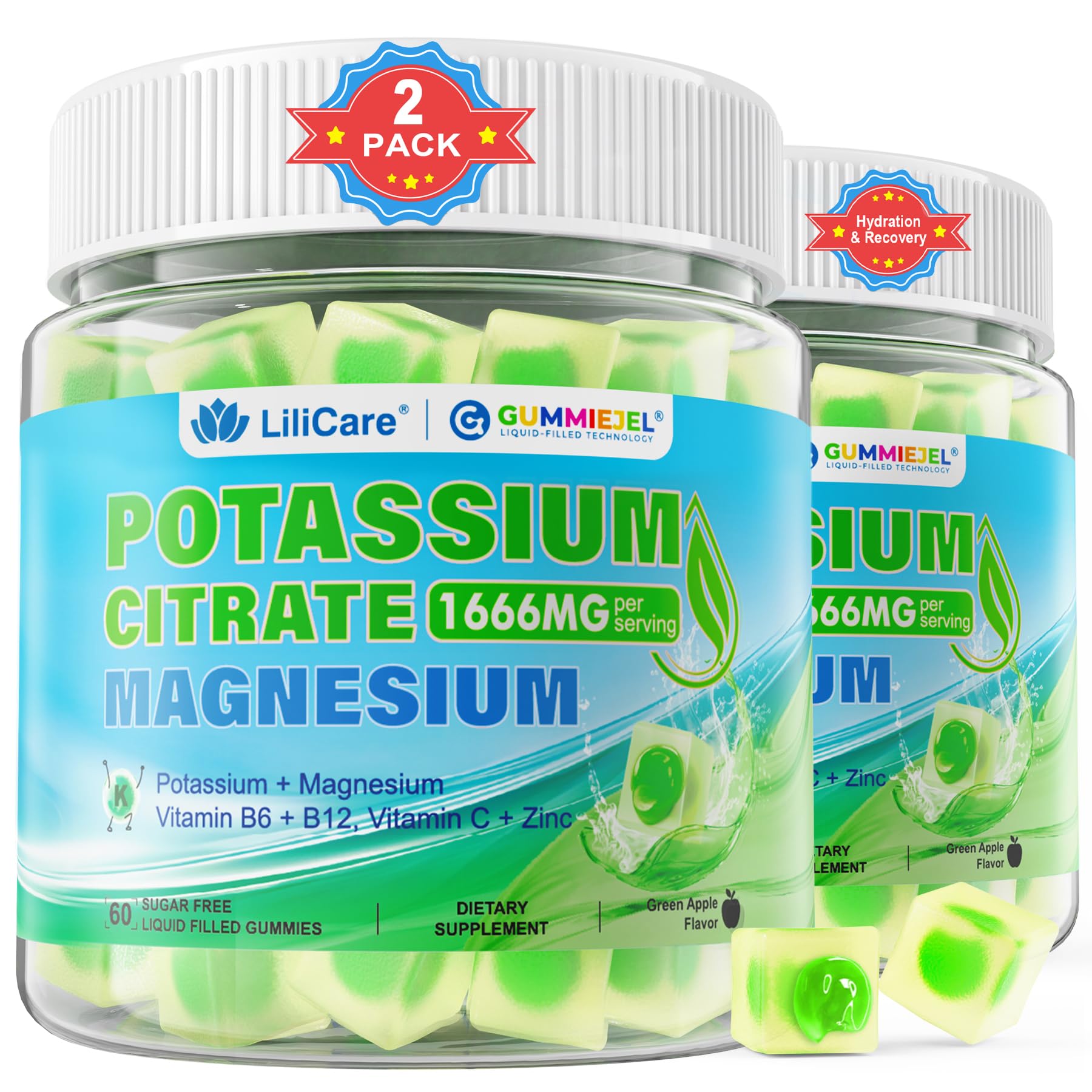 LILICARE potassium citrate gummies bottle – electrolyte support for active days