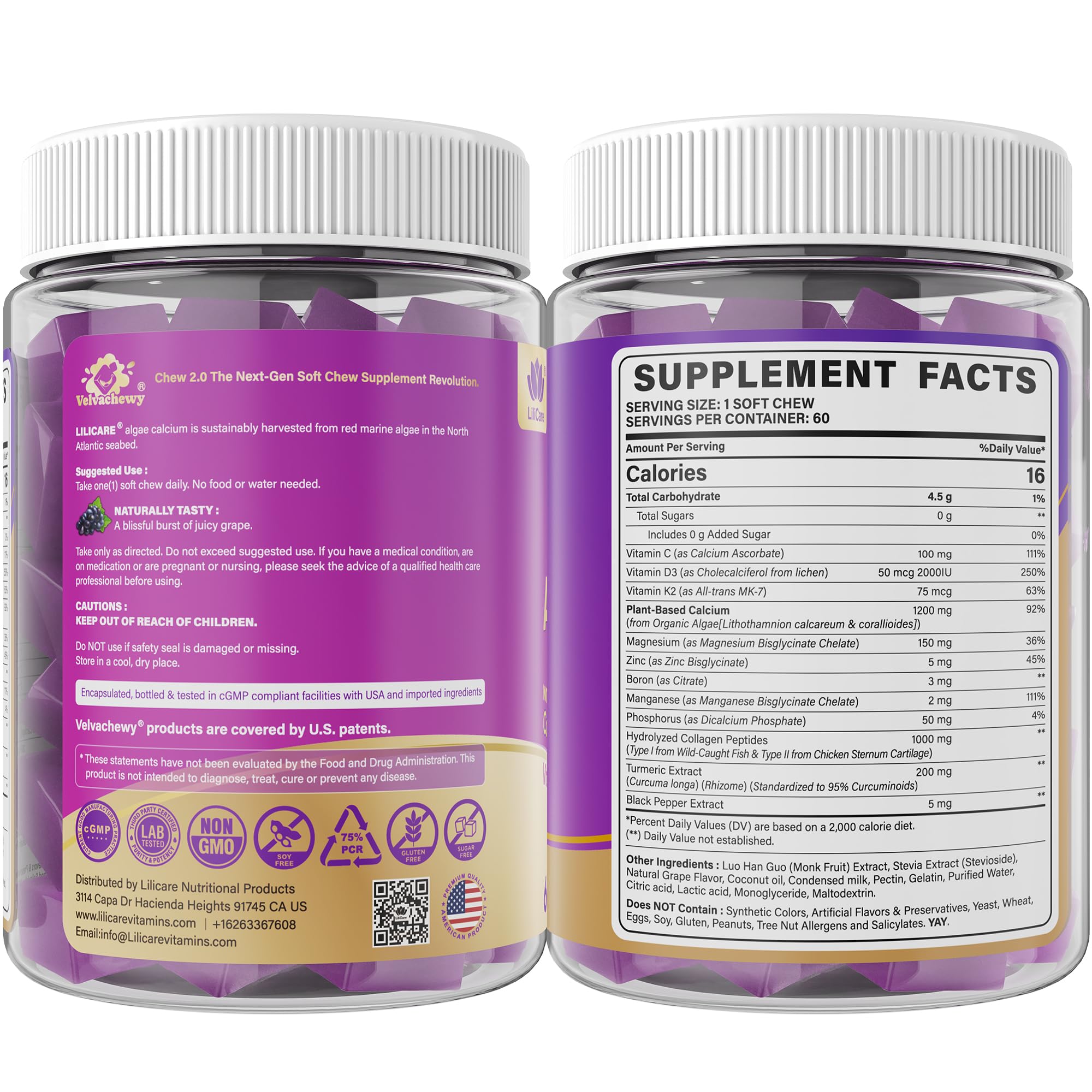 LILICARE sugar-free pouch supports clean daily calcium routine