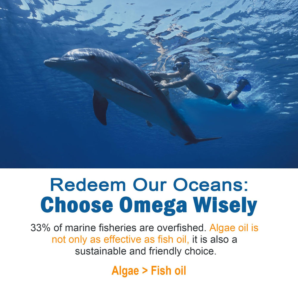 LILICARE 1280mg total omega-3 from algae, with EPA plus DHA balance.