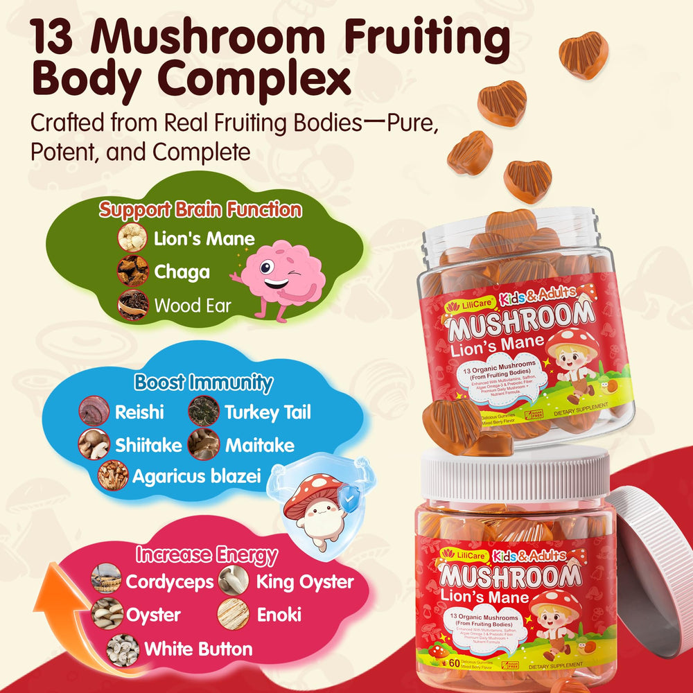 LILICARE vegan sugar-free gummies photo promotes guilt-free daily nutrition for the whole family