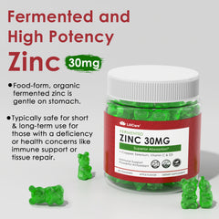 LILICARE Zinc Gummies apple flavor shown for tasty, sugar-free health