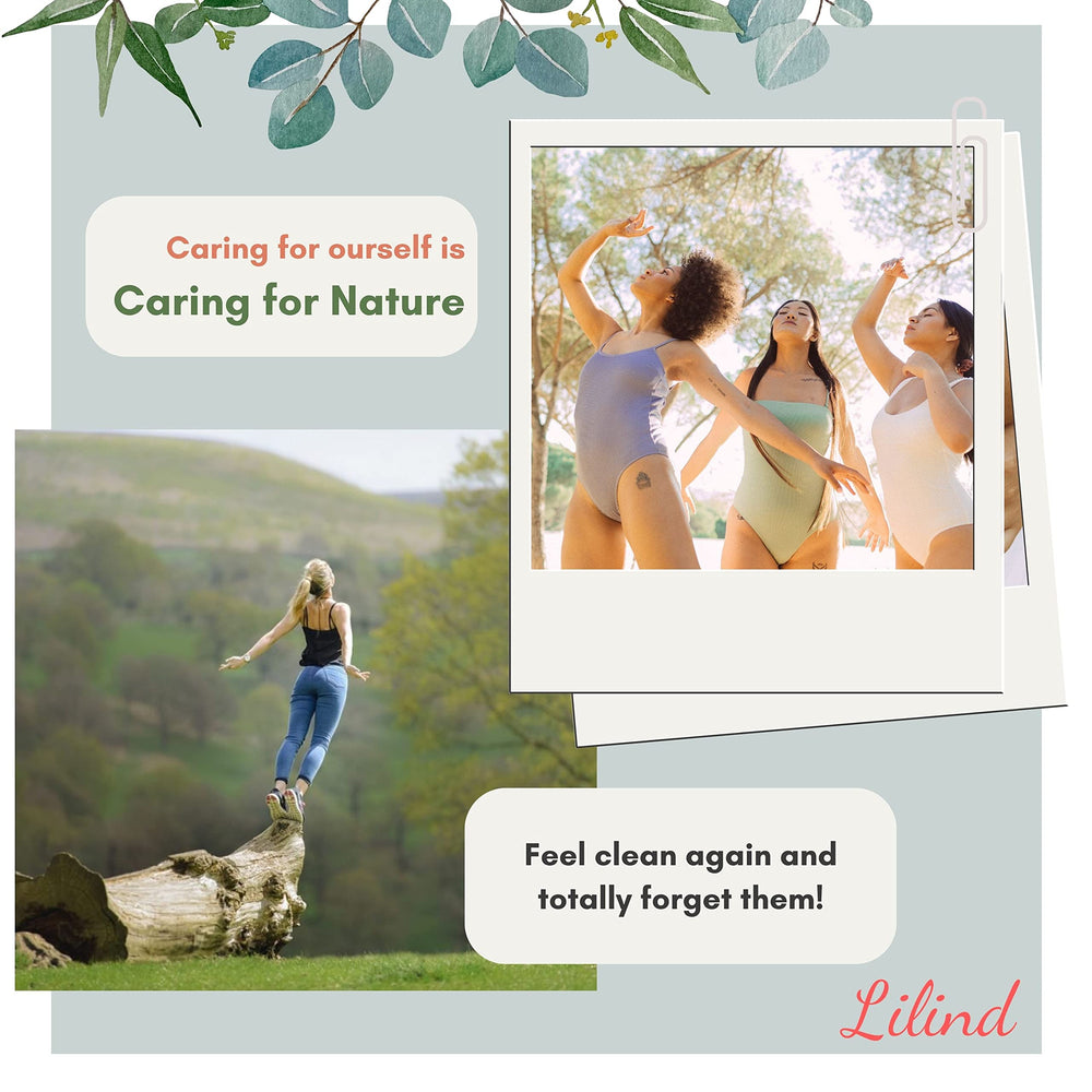 Lilind absorbent cotton flannel core visible for reliable daily protection