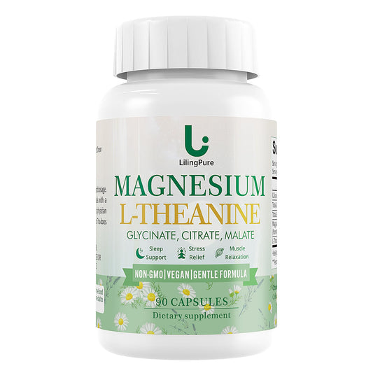 LilingPure Magnesium Complex bottle front for daily relaxation.