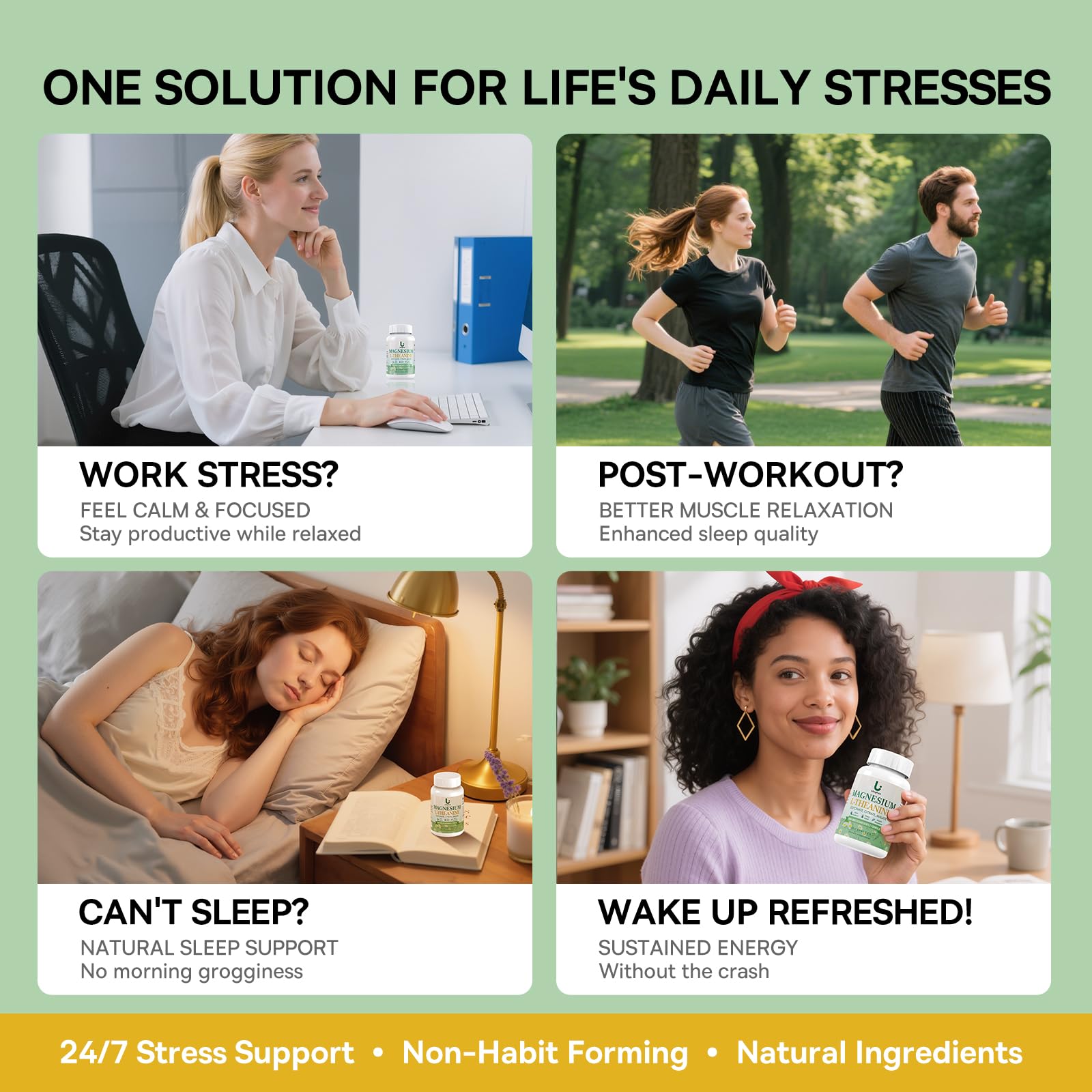 LilingPure Magnesium Complex daily-serving two capsules for convenient regimen.