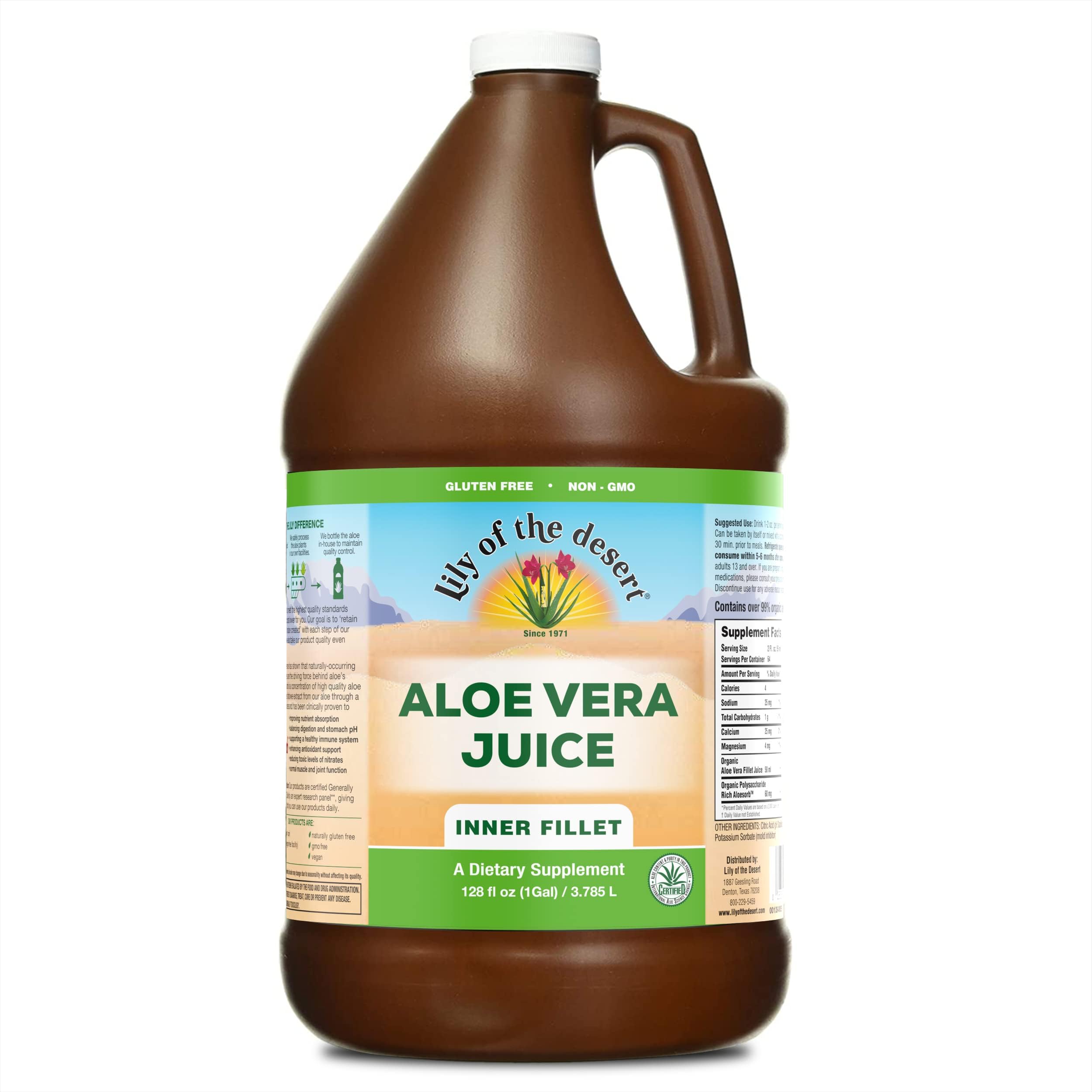 Lily of the Desert inner fillet aloe juice bottle for daily wellness