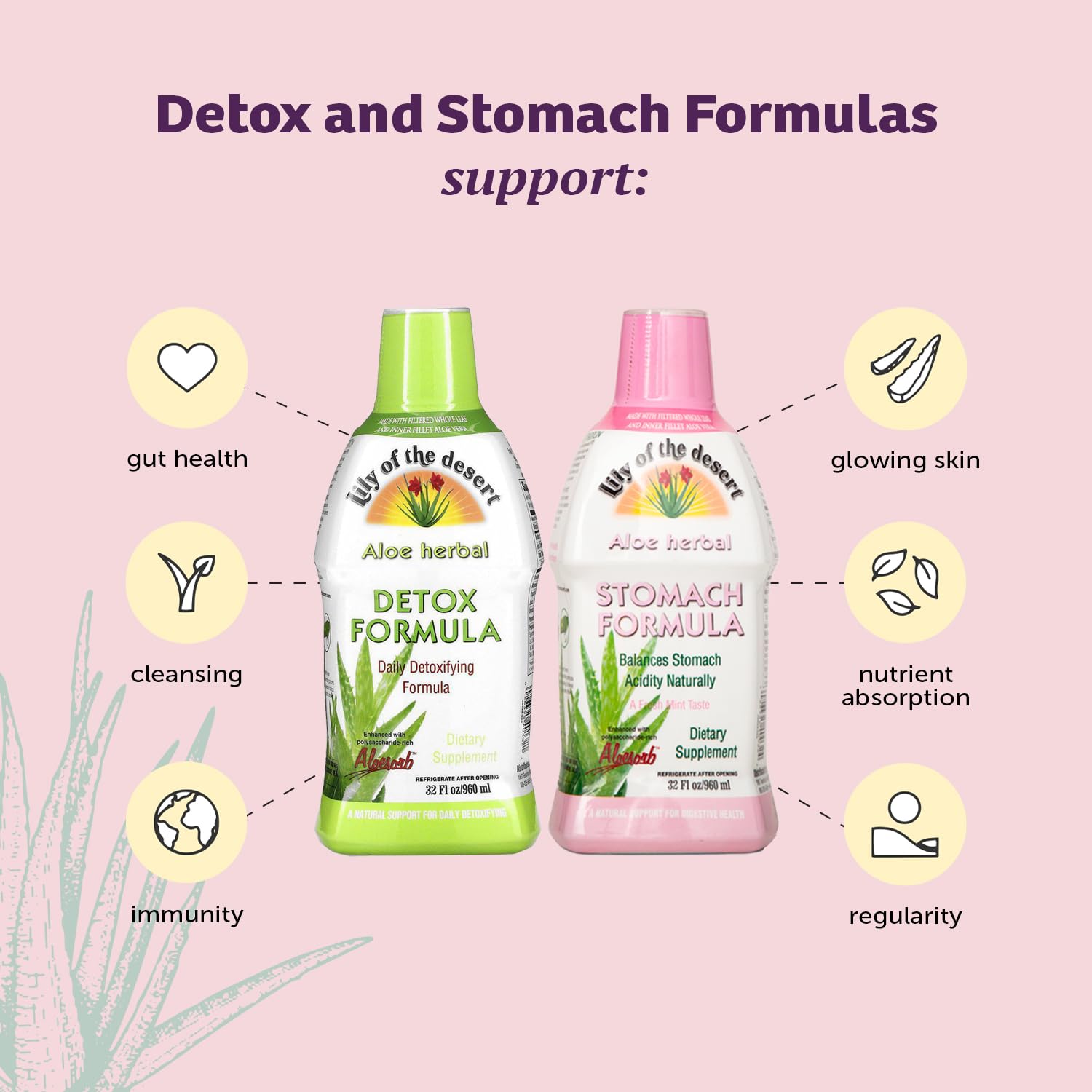 Lily Of The Desert Organic herbs mix showcases soothing peppermint and chamomile blend.