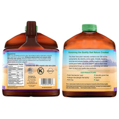Lily of the Desert preservative-free aloe juice cup included for measured servings.