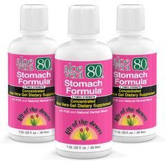 Lily Of The Desert Stomach Formula bottle showing aloe blend for digestion.
