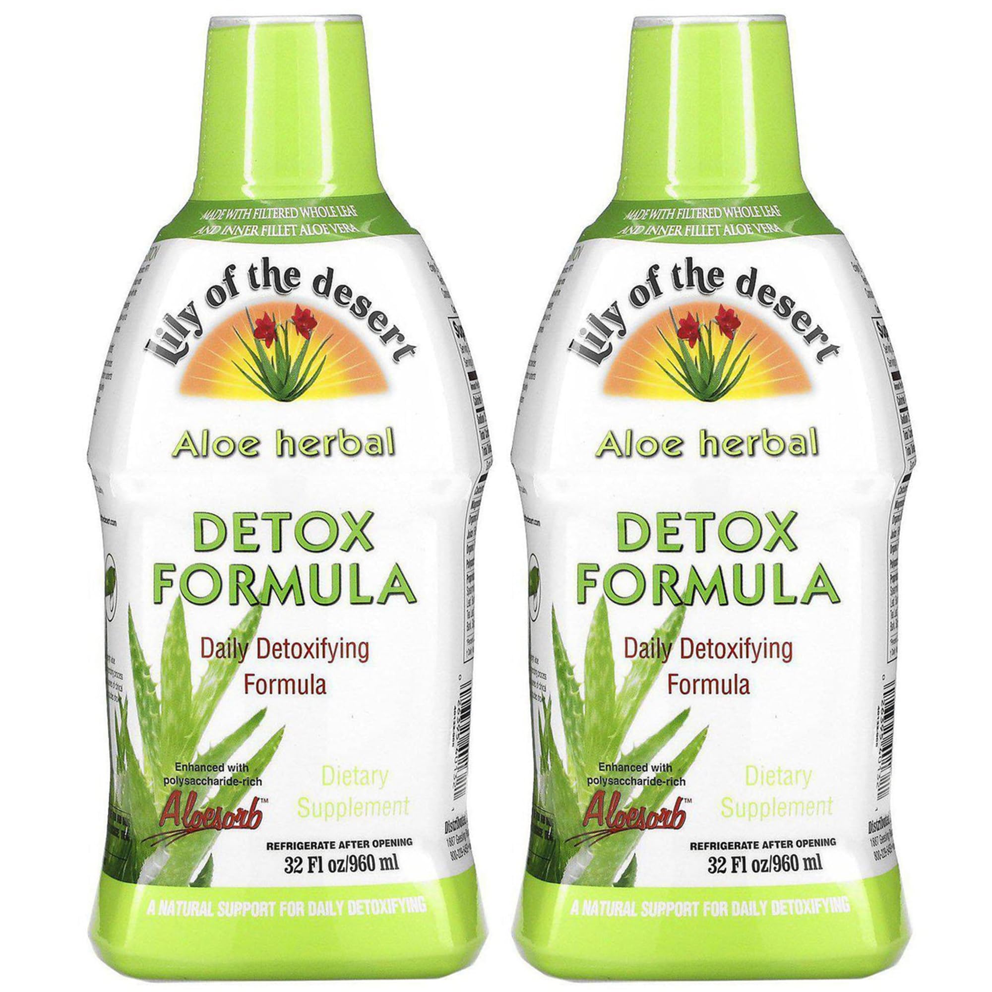 Lily of the Desert Detox Formula 32 oz bottle for daily wellness routine