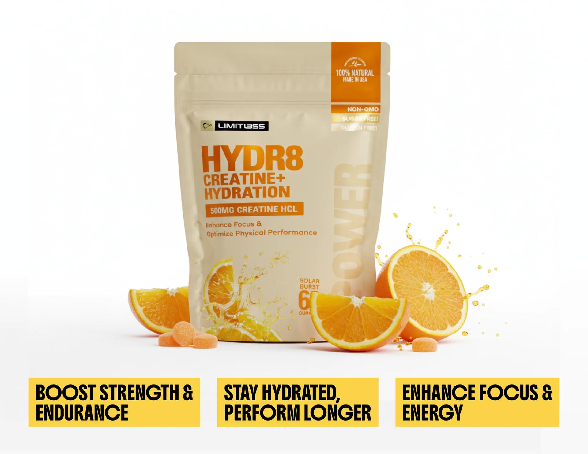 Limitless X HYDR8 glass of water suggesting improved hydration during training