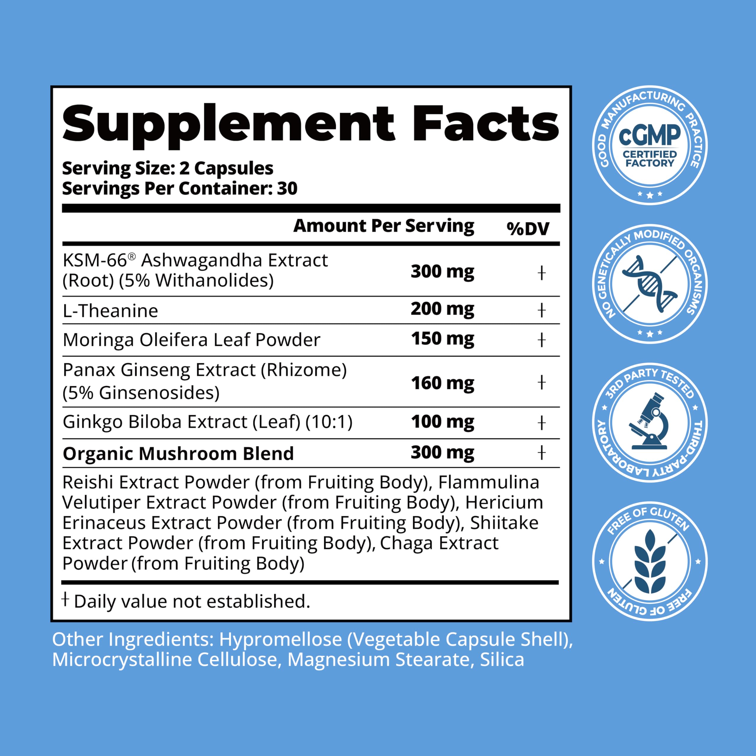LincNutri Ashwagandha lab-tested purity label