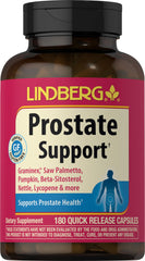 Lindberg Prostate Supplement bottle front, potential support for normal urinary function.