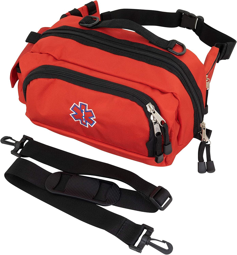 LINE2design Deluxe Medical Fanny Pack front view shows organized EMS gear for quick access