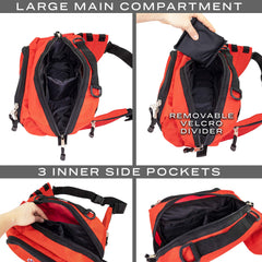 LINE2design Deluxe Medical Fanny Pack interior pockets keep tools neatly organized