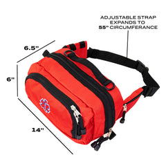LINE2design Deluxe Medical Fanny Pack open main compartment demonstrates customizable space