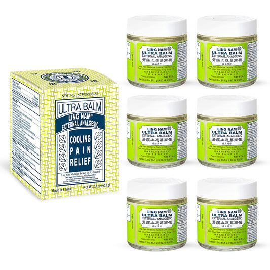 Ling Nam Ultra Balm bottle pour offering cooling relief for minor muscle discomfort
