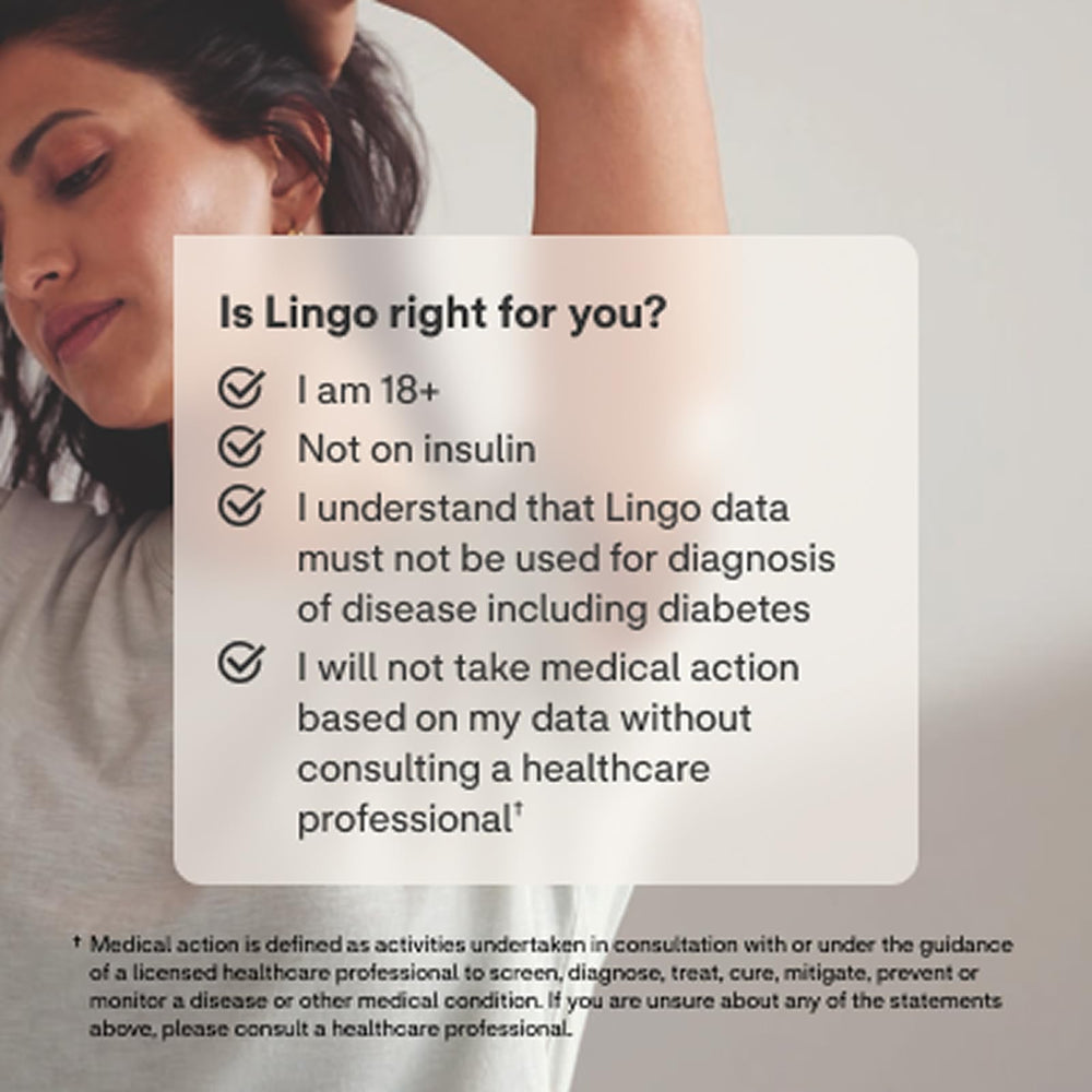 Close-up of the Lingo arm sensor adhesive for comfortable wear.