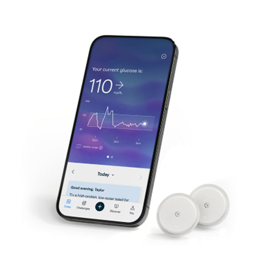 Lingo pack of 2 CGM sensors in use for real-time data