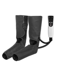 LINGTENG air compression leg massager in use on legs demonstrates relaxing session after long day.