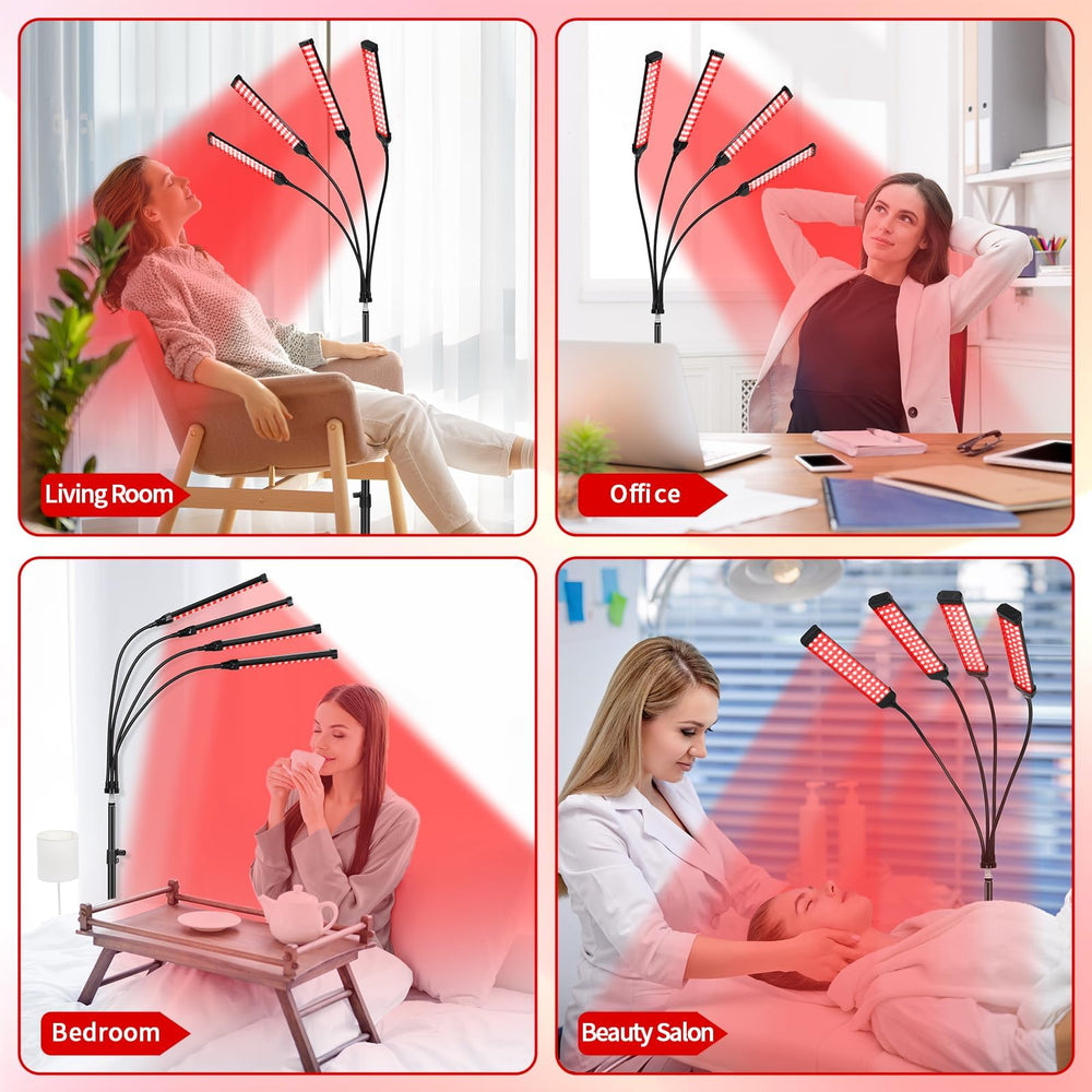 Linidcoud lamp treating face, neck, and shoulders with 360° coverage