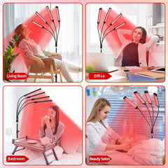 Linidcoud lamp treating face, neck, and shoulders with 360° coverage