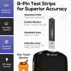 LinkSun M26-K ketone strips for easy daily ketone monitoring at home