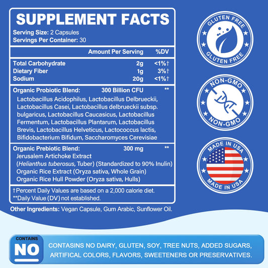 Linkvibe 12-strains collection capsules promoting diverse gut flora