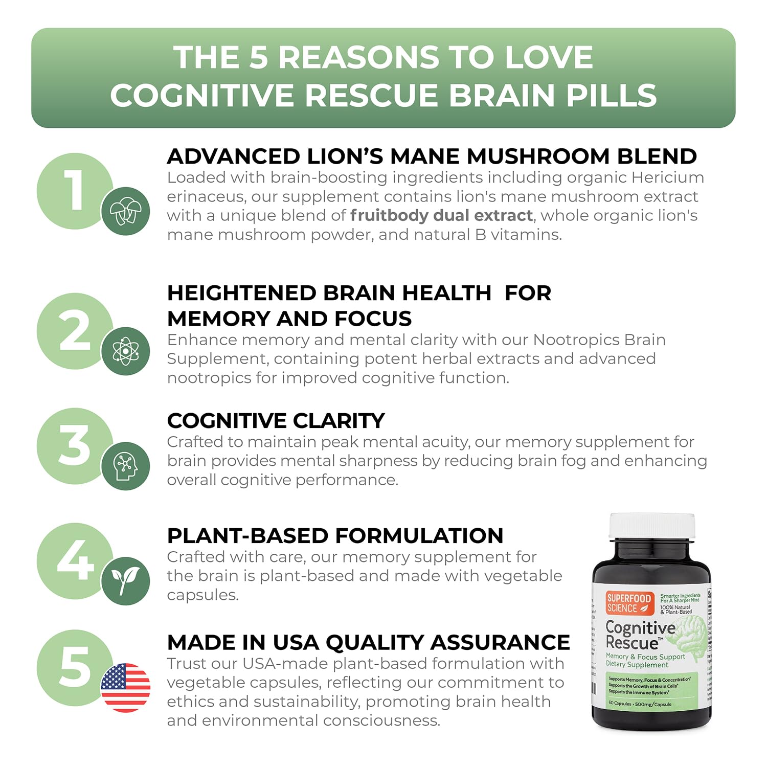 Lion's Mane dual extract powder close-up for brain health preparation