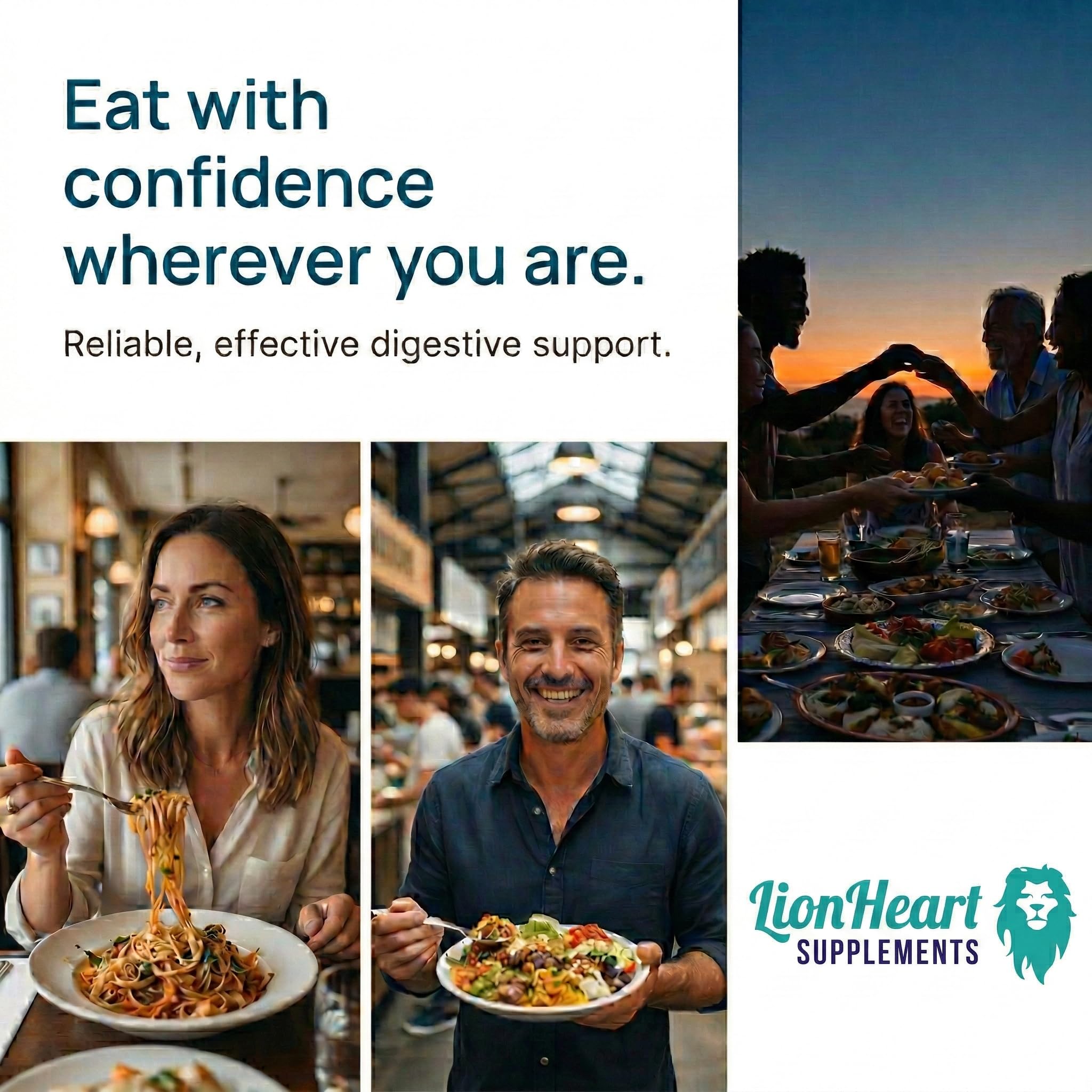 LionHeart Digestive Enzymes HCl and Pepsin support stomach acidity