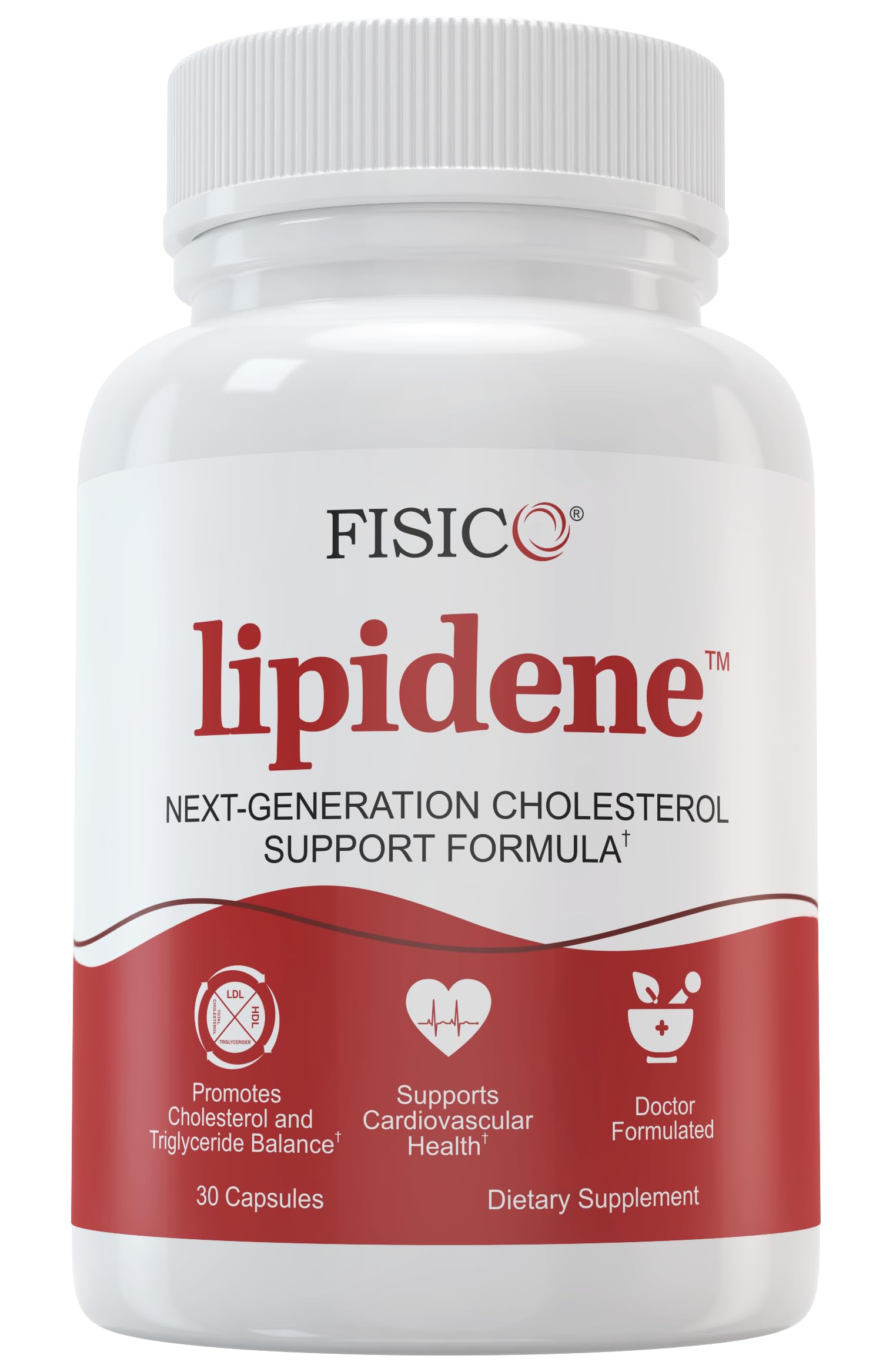 Lipidene bottle front highlighting Bergavit 40 bergamot extract for heart support
