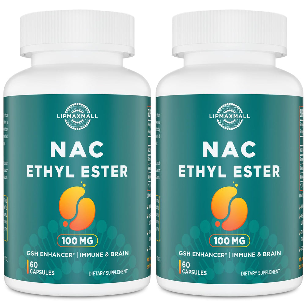 Lipmaxmall NACET 100mg bottle demonstrates compact daily capsule packaging for convenience