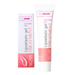 LIPOELASTIC silicone scar cream bottle for discreet post-surgical scar care.