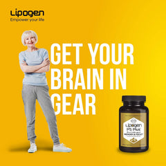 Lipogen PS Plus Extra packaging on a clean workspace.