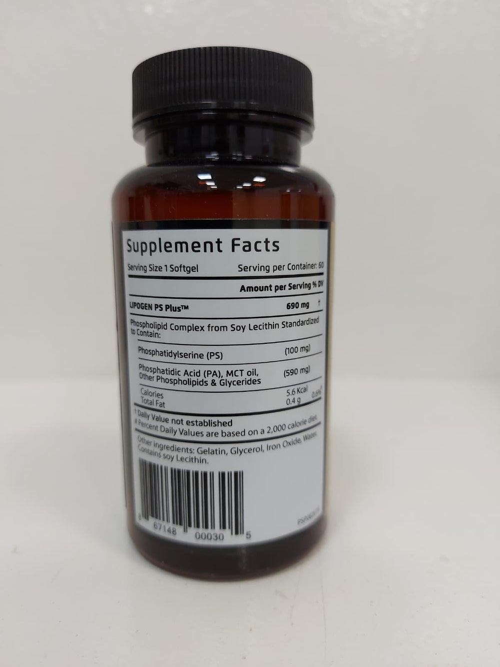 Lipogen PS Plus label detail showing science-based ingredients.