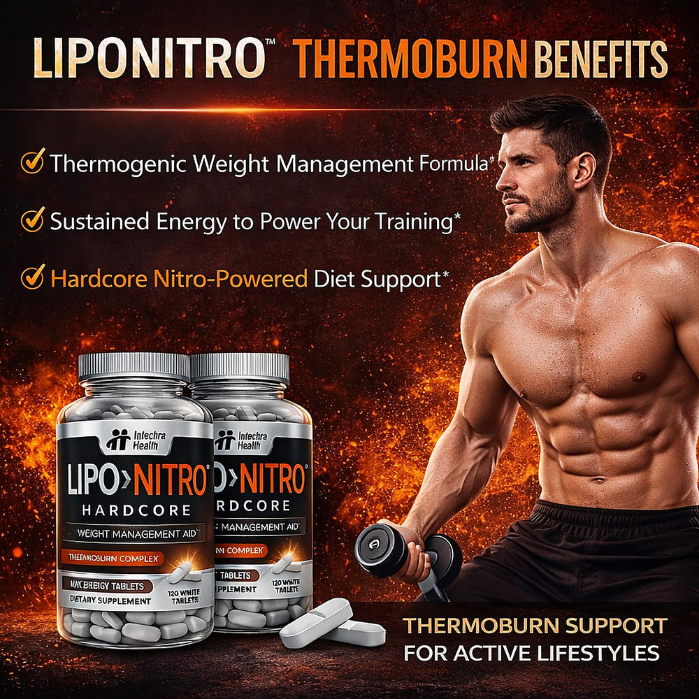 LipoNitro diet support label indicating appetite control for plans