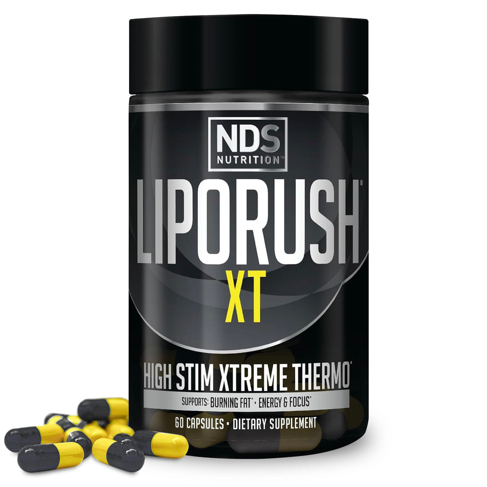LIPORUSH NDS Nutrition XT thermogenic capsules for energy and focus during workouts