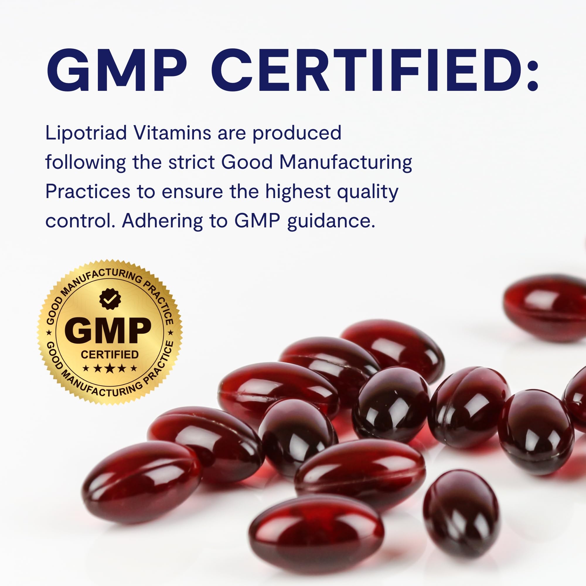 Lipotriad vitamins C and E bottle emphasizes antioxidant support