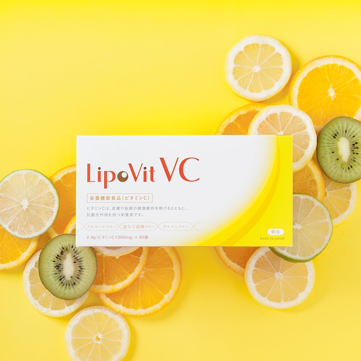 LipoVit VC dissolving in water for quick, citrusy mix.