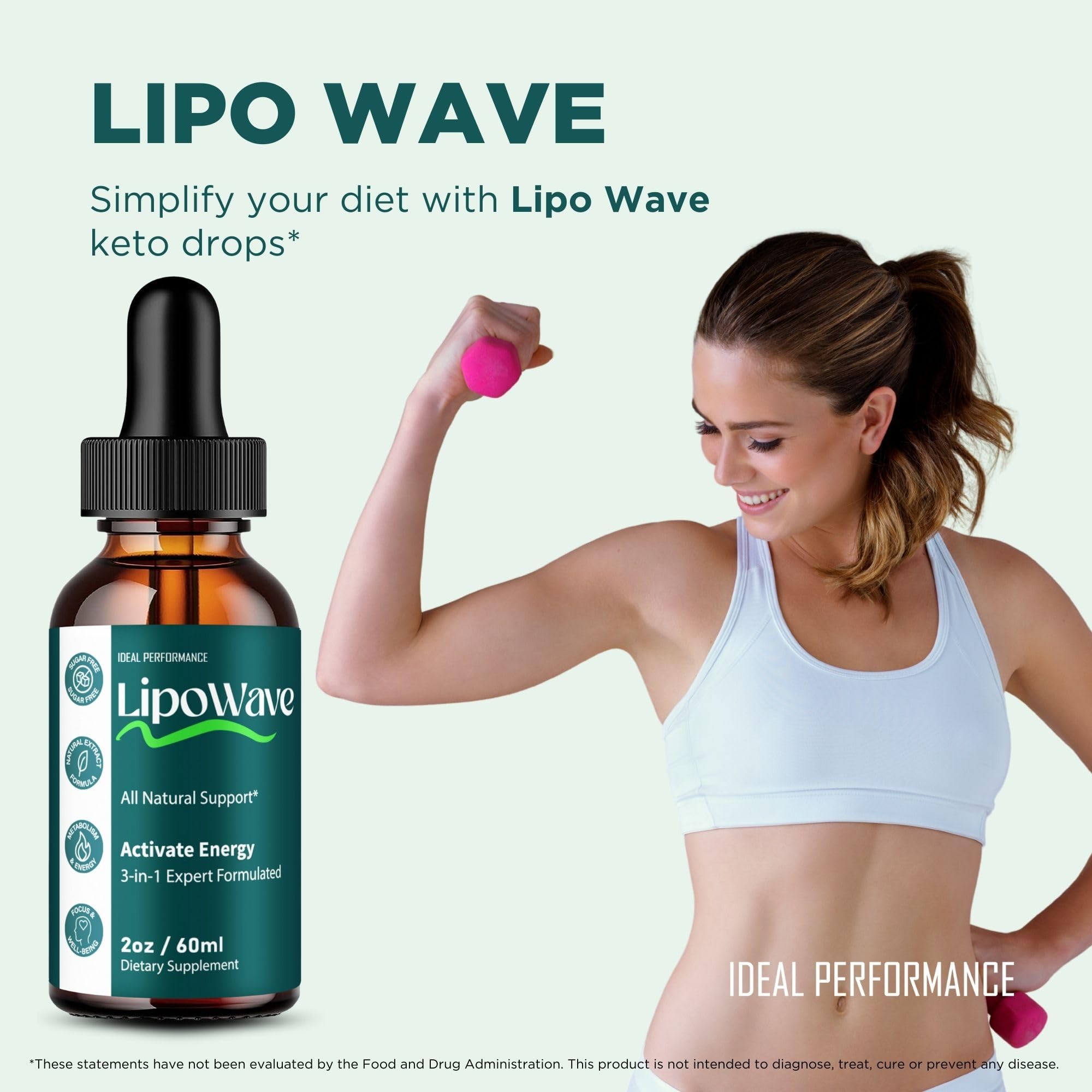 Lipowave Drops at the gym with fitness gear for active lifestyle use.
