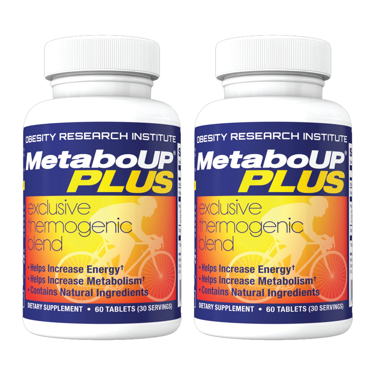 Lipozene MetaboUP Plus bottle front shows compact packaging for on-the-go energy.