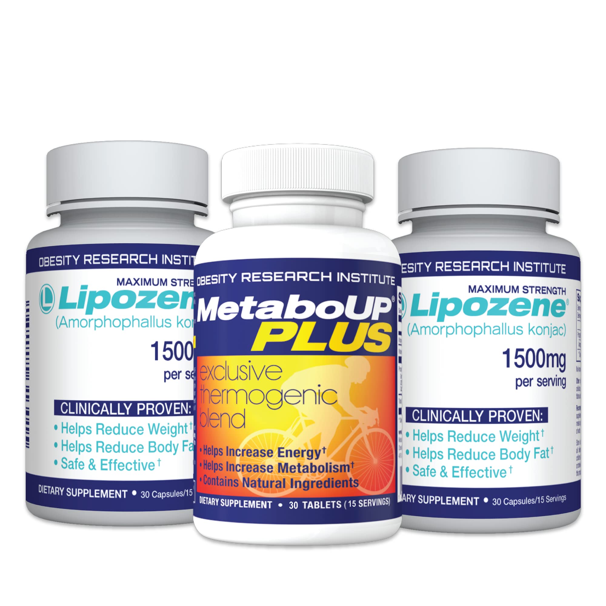 Lipozene weight-management fiber bottle front view for daily use.