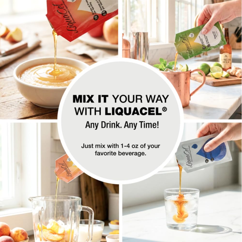 LiquaCel 100 count case box for stocking nutrition packets.