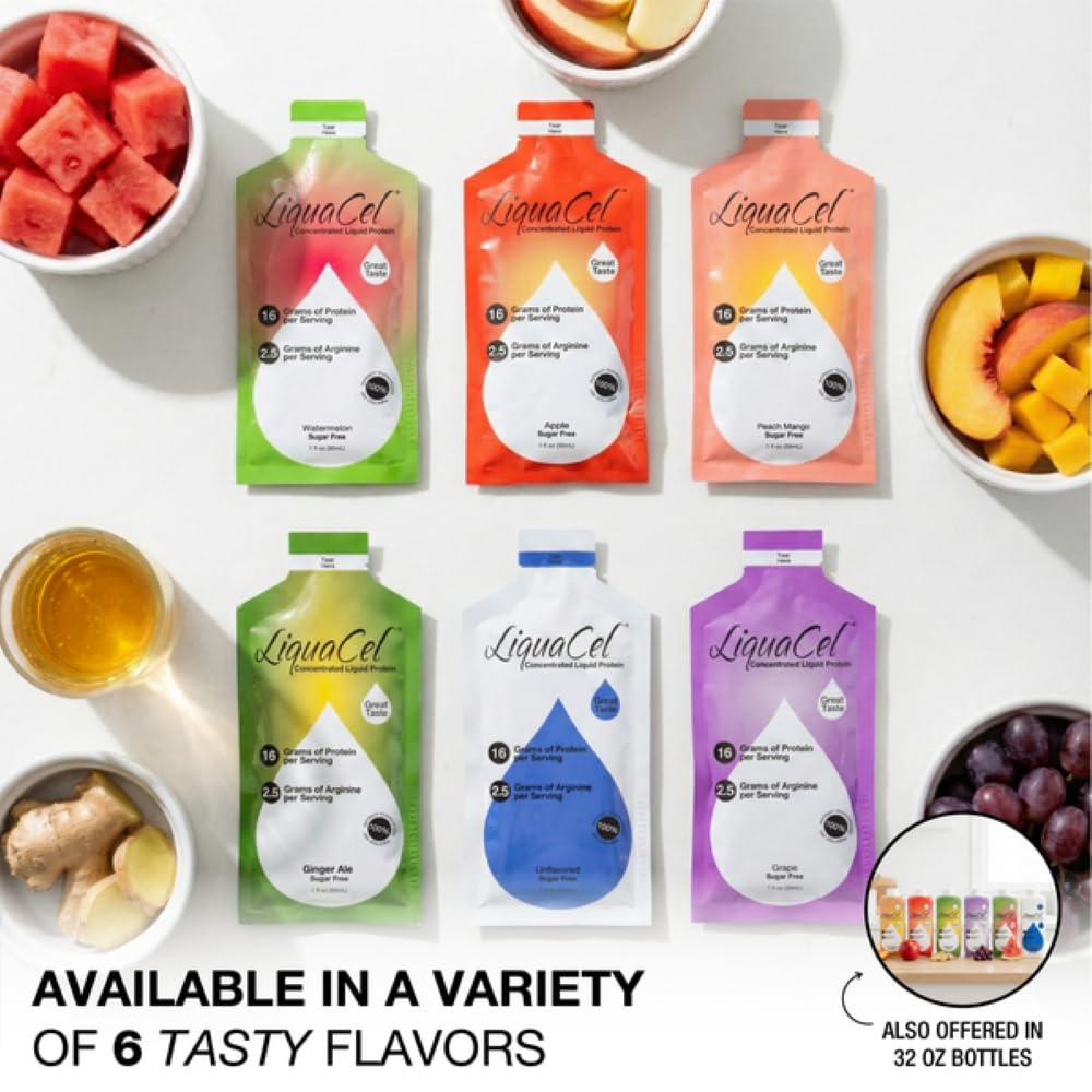 LiquaCel ginger ale 1oz packet flavorful protein source