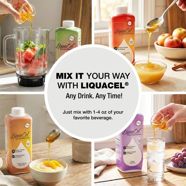 LiquaCel grape bottle beside a glass with ice for mixing