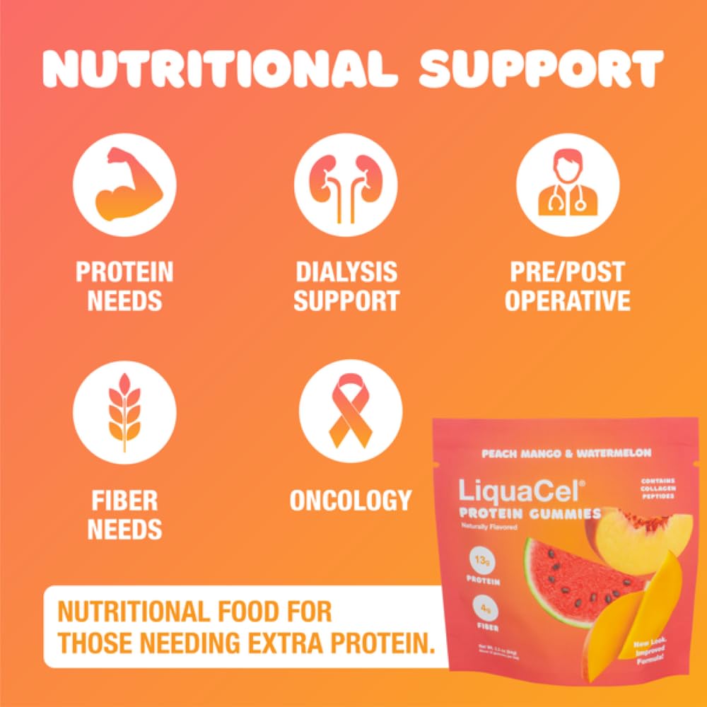 LiquaCel Protein Gummies with natural flavors and clean ingredients.