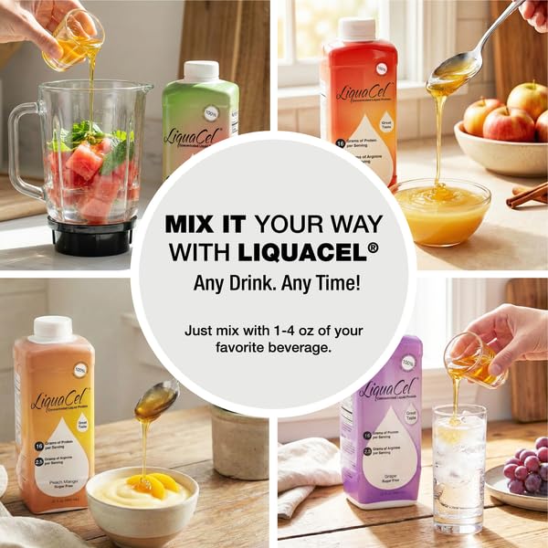 Sugar-free, gluten-free label on LiquaCel supporting dietary flexibility.