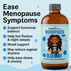 LIQUID BLENZ Menopause Bully liquid texture appears smooth and easy to mix.