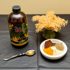 LIQUID BLENZ Sea Moss Tonic bottle on countertop ready to mix