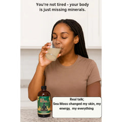 LIQUID BLENZ Sea Moss Tonic in kitchen scene for daily ritual