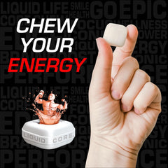 Apollo Energy Gum's liquid center releases caffeine and vitamins in seconds.